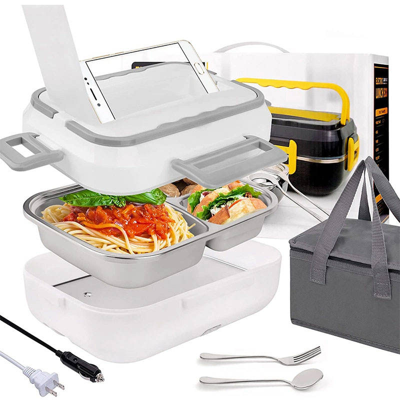 1.5L Portable Heated Lunch Box, Stainless Steal with Insulation